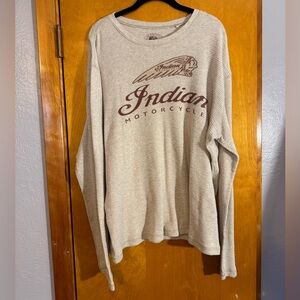 Lucky Brand Grey Long Sleeve Thermal with Maroon Print